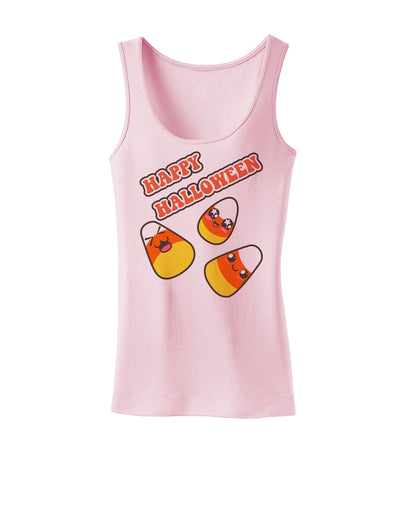 Happy Halloween Cute Candy Corn Womens Tank Top-Womens Tank Tops-TooLoud-SoftPink-X-Small-Davson Sales