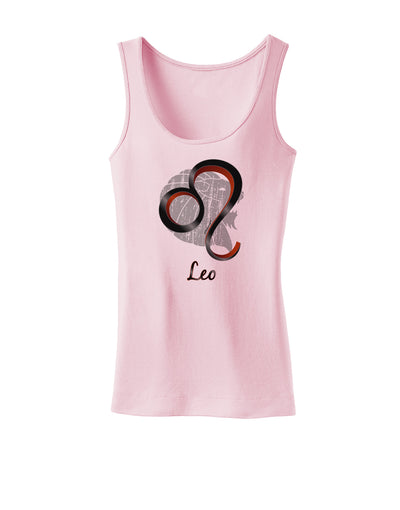 Leo Symbol Womens Petite Tank Top-TooLoud-SoftPink-X-Small-Davson Sales