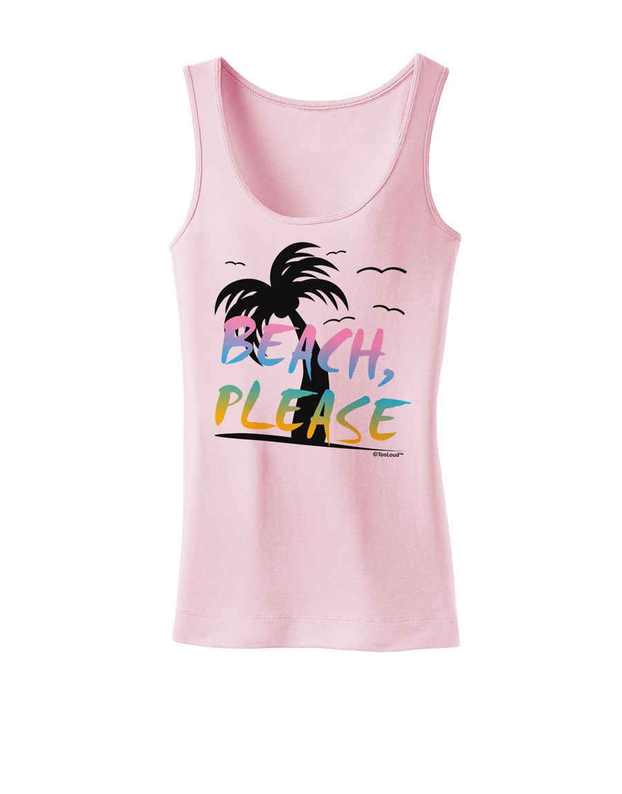 Beach Please - Summer Colors with Palm Trees Womens Tank Top-Womens Tank Tops-TooLoud-White-X-Small-Davson Sales