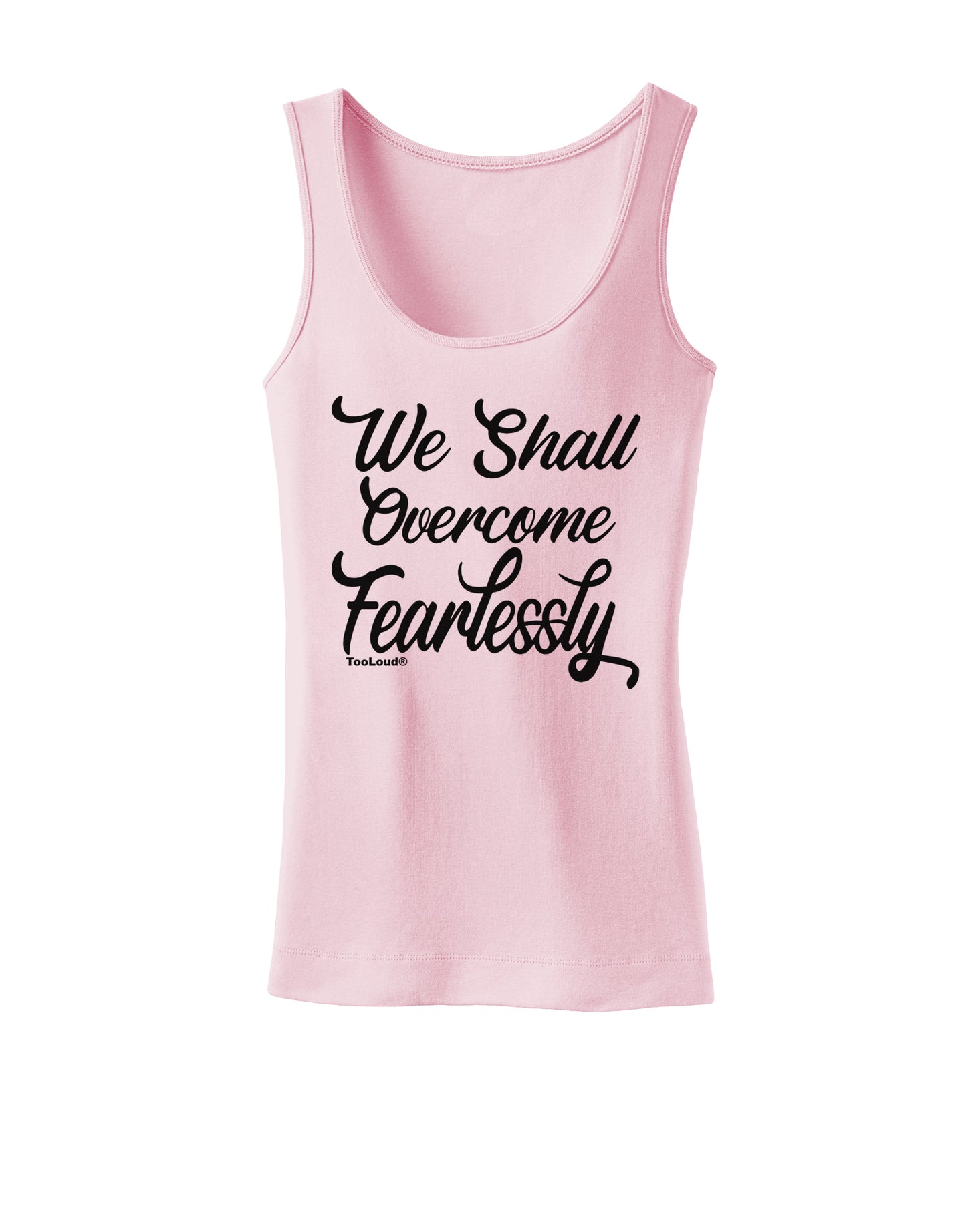 We shall Overcome Fearlessly Womens Petite Tank Top-Womens Tank Tops-TooLoud-SoftPink-X-Small-Davson Sales