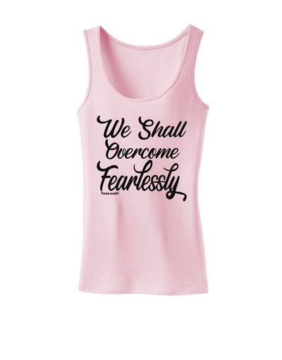 We shall Overcome Fearlessly Womens Petite Tank Top Soft Pink 4XL Tool