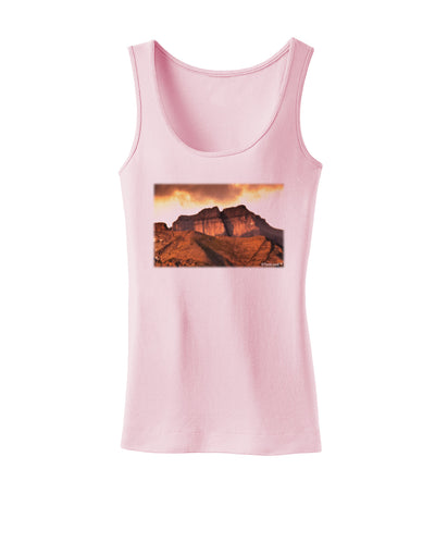 San Juan Mountain Range Womens Petite Tank Top-TooLoud-SoftPink-X-Small-Davson Sales