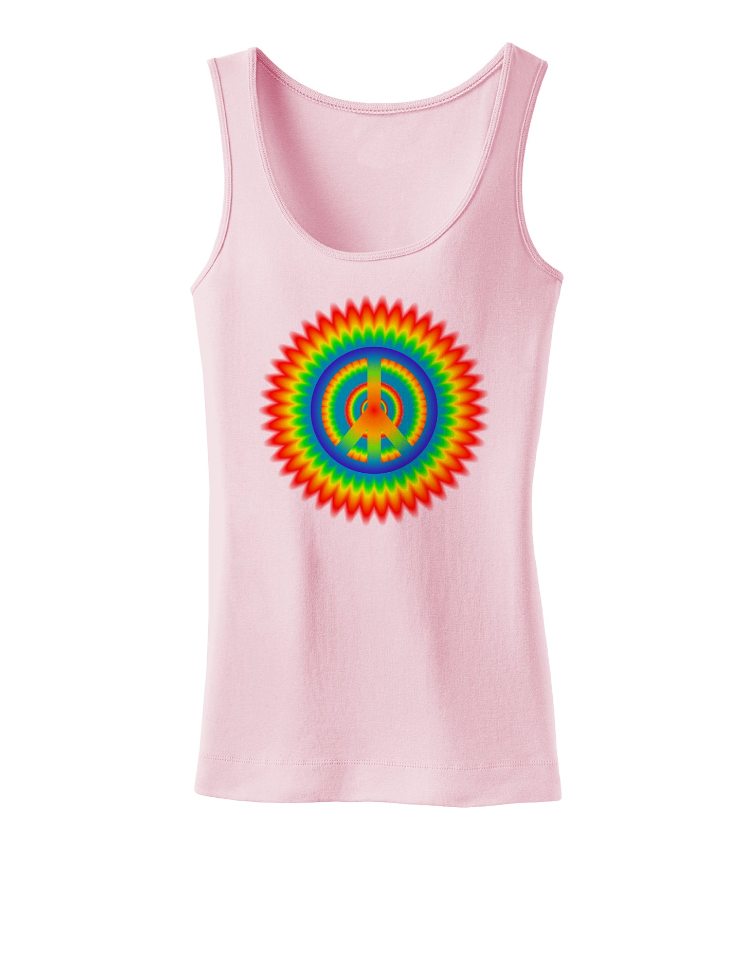 Psychedelic Peace Womens Tank Top-Womens Tank Tops-TooLoud-SoftPink-X-Small-Davson Sales