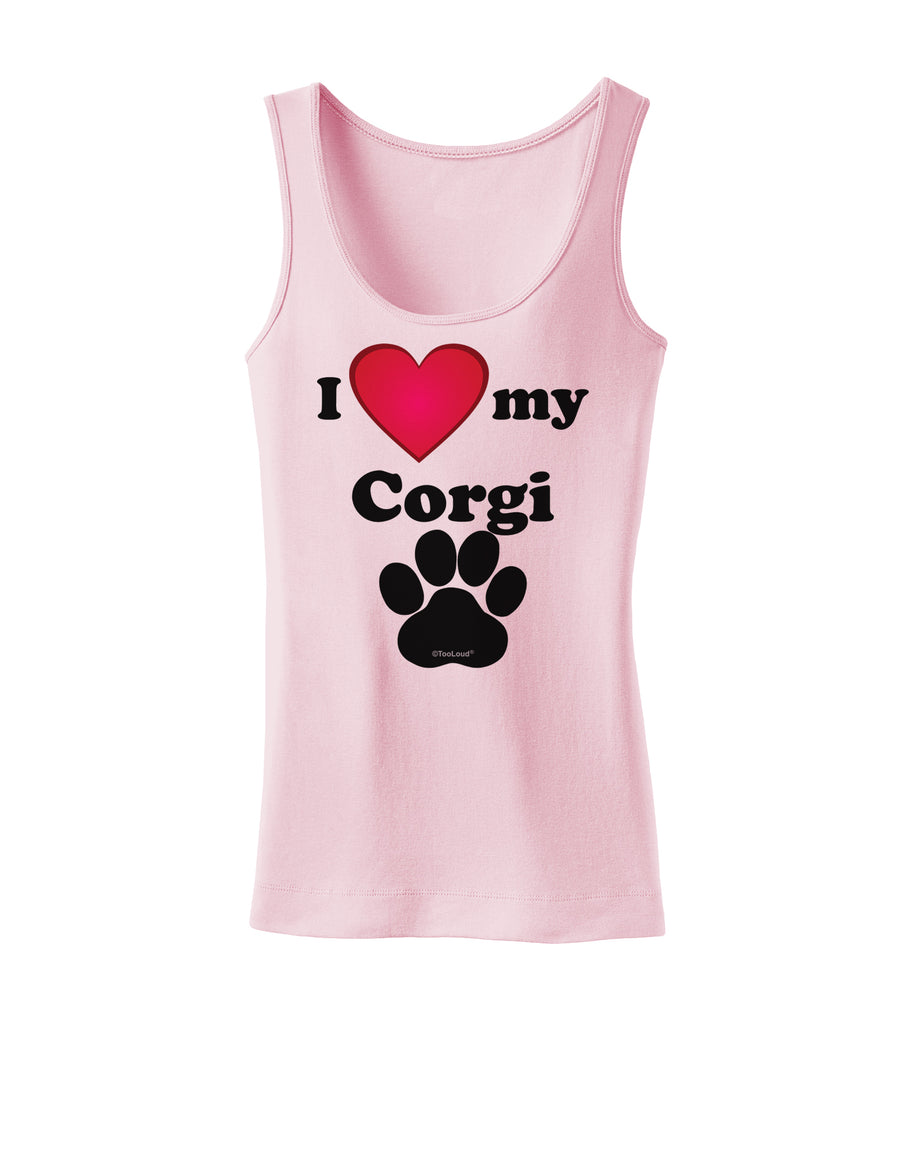 I Heart My Corgi Womens Petite Tank Top by TooLoud-TooLoud-White-X-Small-Davson Sales