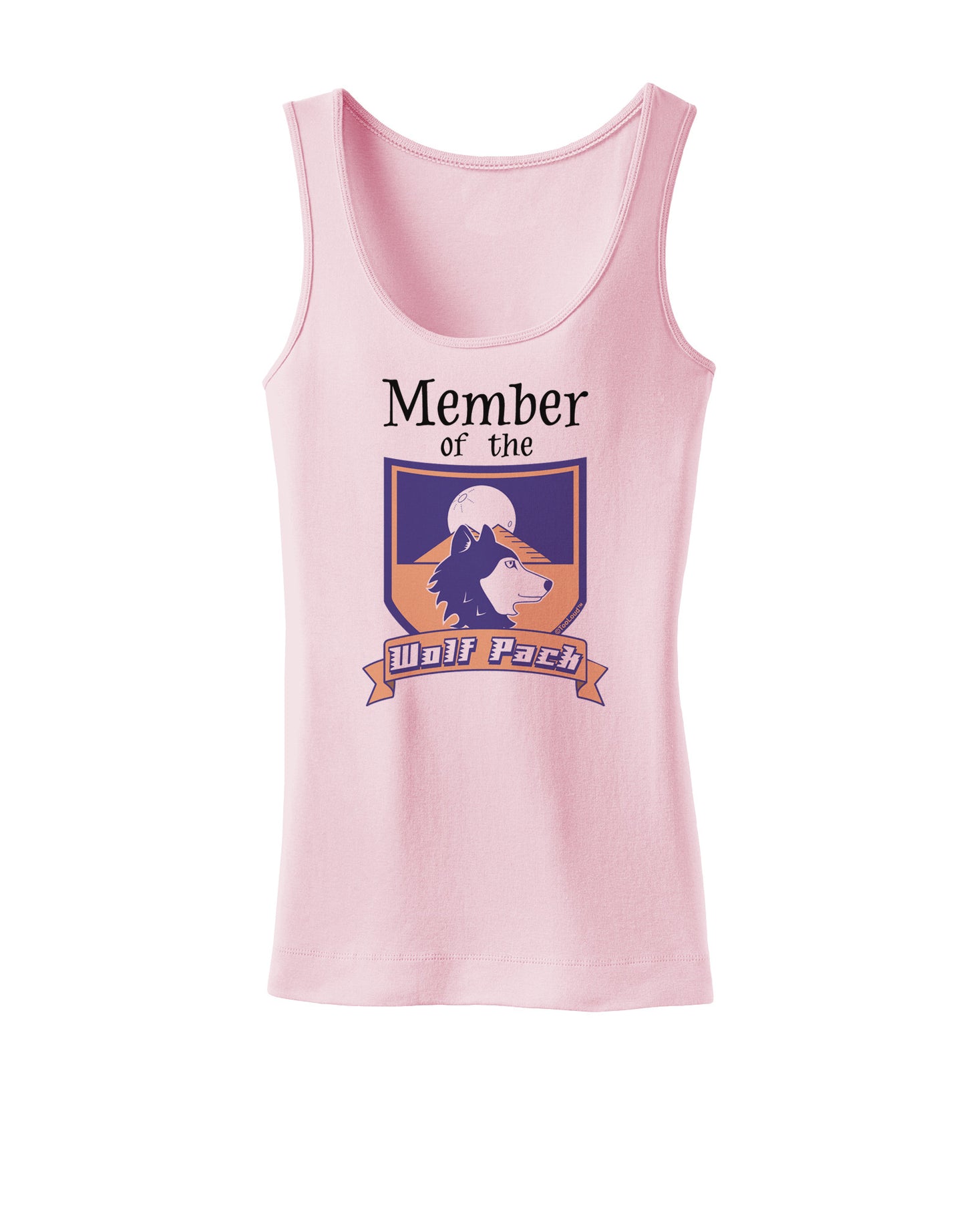 Member of the Wolf Pack Womens Petite Tank Top-TooLoud-SoftPink-X-Small-Davson Sales