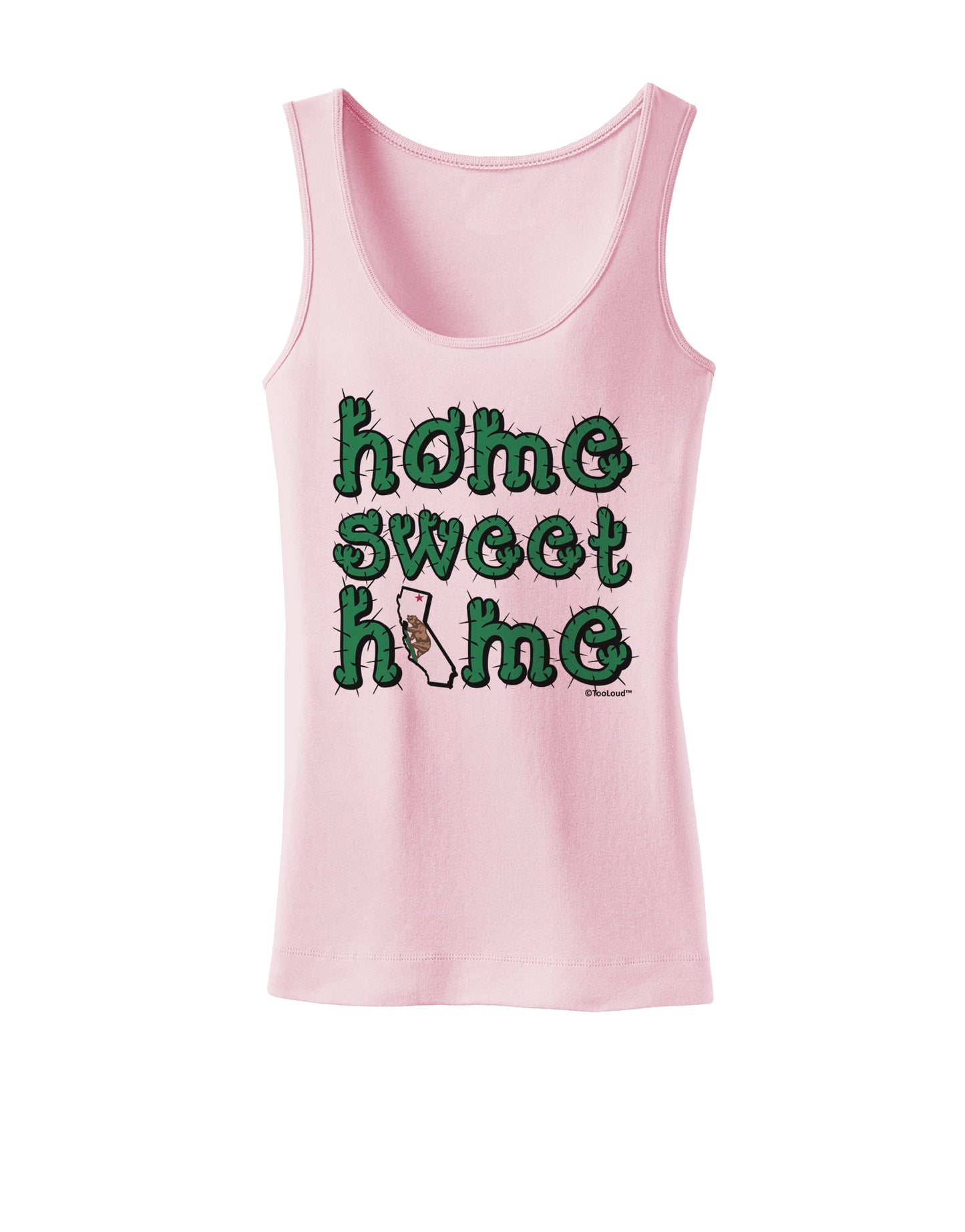 Home Sweet Home - California - Cactus and State Flag Womens Tank Top by TooLoud-Womens Tank Tops-TooLoud-SoftPink-X-Small-Davson Sales
