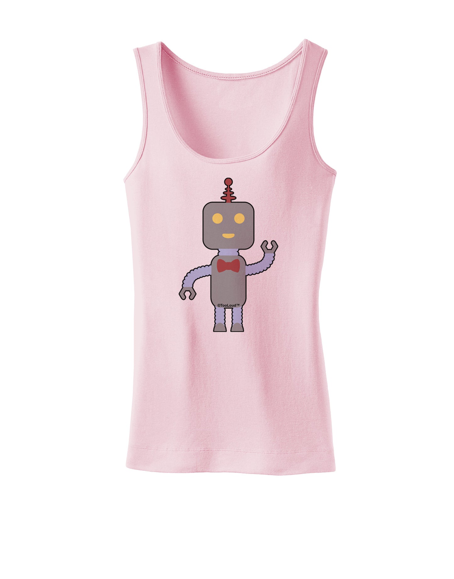 Cute Robot Male Womens Petite Tank Top-TooLoud-SoftPink-X-Small-Davson Sales