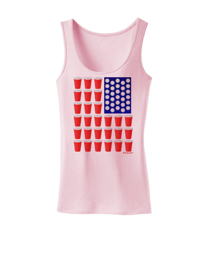 Beer Pong Flag Womens Tank Top-Womens Tank Tops-TooLoud-SoftPink-X-Small-Davson Sales