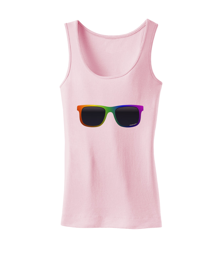 Pride Rainbow Glasses Womens Petite Tank Top by TooLoud-TooLoud-White-X-Small-Davson Sales