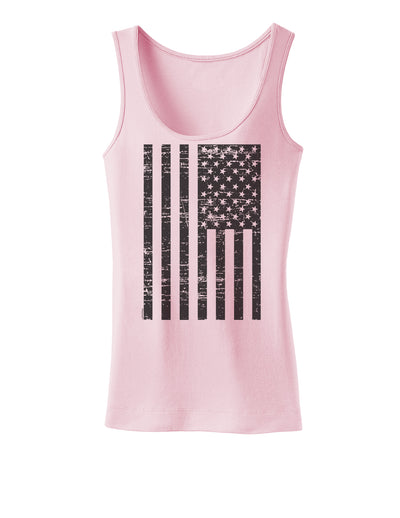 Vintage Black and White USA Flag Womens Tank Top-Womens Tank Tops-TooLoud-SoftPink-X-Small-Davson Sales