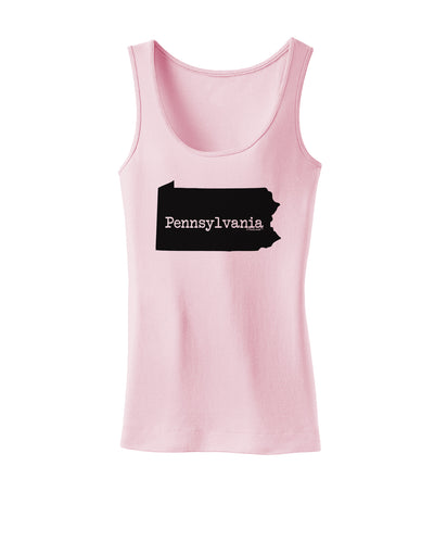 Pennsylvania - United States Shape Womens Tank Top by TooLoud-Womens Tank Tops-TooLoud-SoftPink-X-Small-Davson Sales