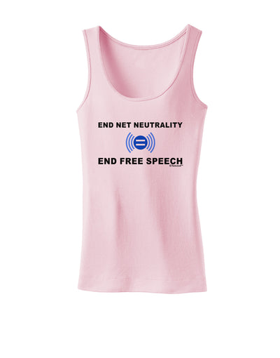 End Net Neutrality End Free Speech Womens Tank Top-Womens Tank Tops-TooLoud-SoftPink-X-Small-Davson Sales