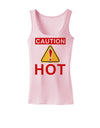 Caution Hot Chili Pepper Sign Womens Tank Top-Womens Tank Tops-TooLoud-SoftPink-X-Small-Davson Sales