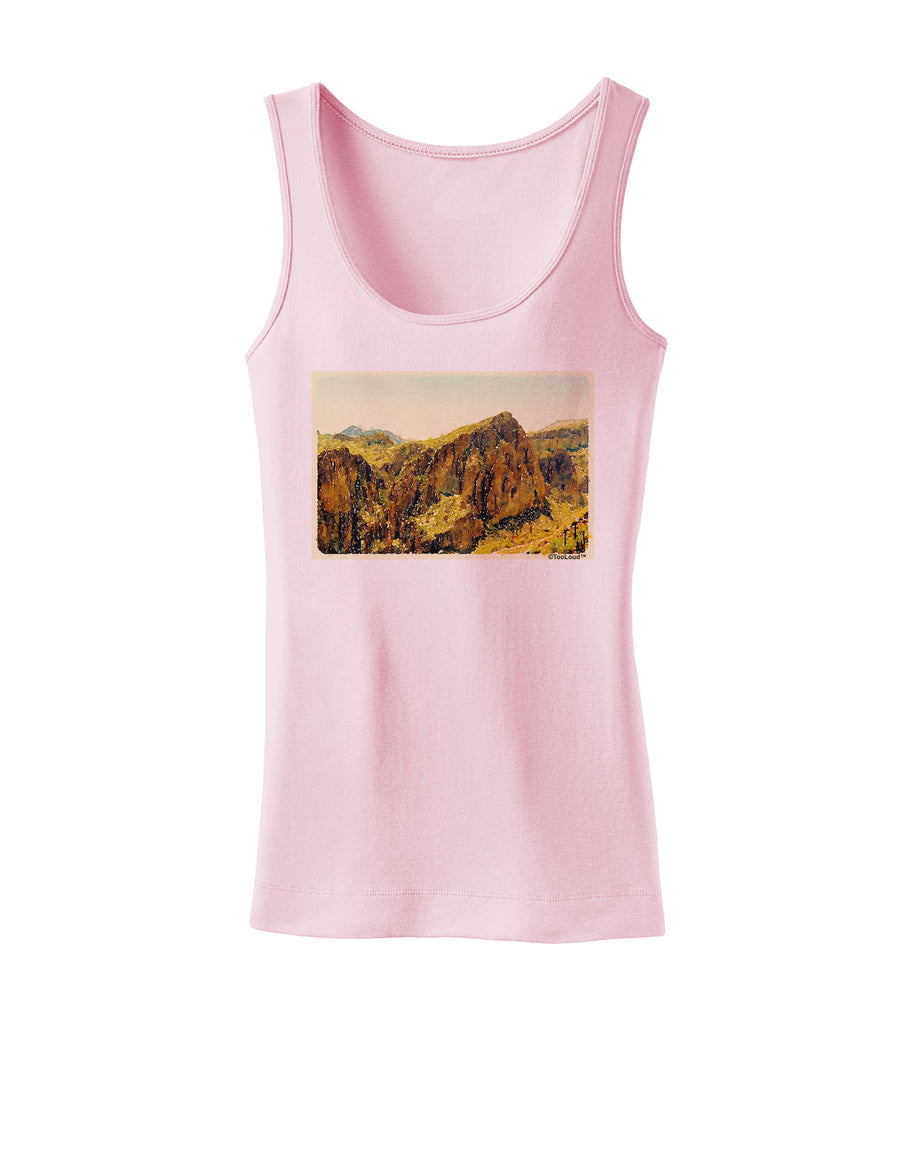 Arizona Mountains Watercolor Womens Tank Top-Womens Tank Tops-TooLoud-White-X-Small-Davson Sales