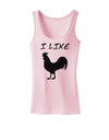 I Like Rooster Silhouette - Funny Womens Tank Top by TooLoud-Womens Tank Tops-TooLoud-SoftPink-X-Small-Davson Sales