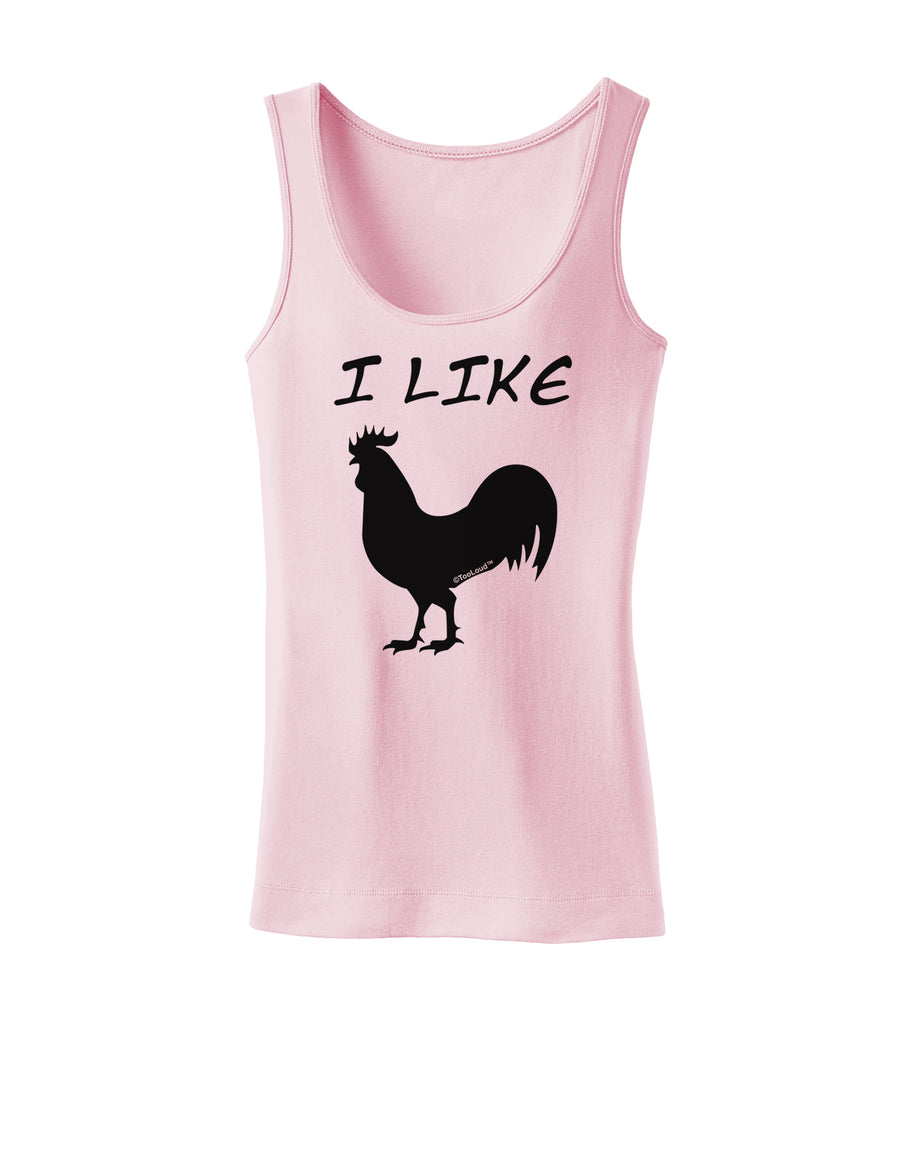 I Like Rooster Silhouette - Funny Womens Tank Top by TooLoud-Womens Tank Tops-TooLoud-White-X-Small-Davson Sales