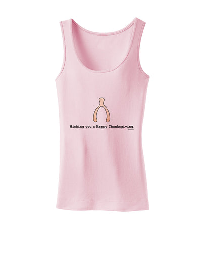 TooLoud Wishing You a Happy Thanksgiving Wishbone Womens Tank Top-Womens Tank Tops-TooLoud-SoftPink-X-Small-Davson Sales