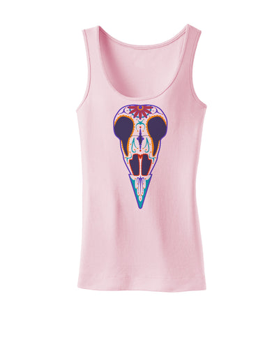 Colorful Mystic Bird Skull Calavera Day of the Dead Womens Tank Top-Womens Tank Tops-TooLoud-SoftPink-X-Small-Davson Sales