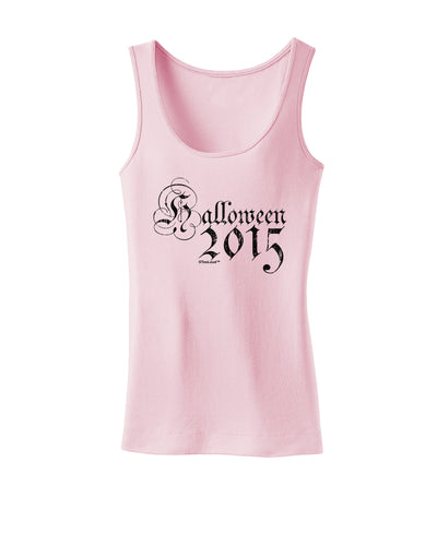 Halloween 2015 Script Distressed Womens Tank Top-Womens Tank Tops-TooLoud-SoftPink-X-Small-Davson Sales