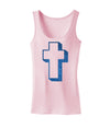 Simple Cross Design Glitter - Blue Womens Tank Top by TooLoud-Womens Tank Tops-TooLoud-SoftPink-X-Small-Davson Sales