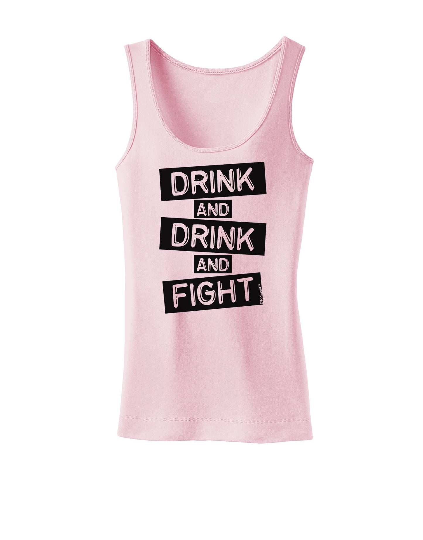 Drink and Drink and Fight Womens Petite Tank Top-TooLoud-SoftPink-X-Small-Davson Sales