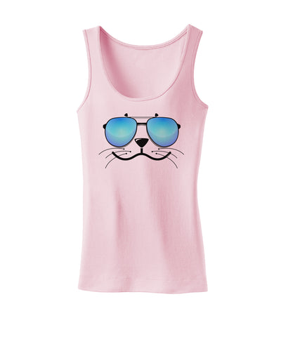 Kyu-T Face - Sealie Cool Sunglasses Womens Tank Top-Womens Tank Tops-TooLoud-SoftPink-X-Small-Davson Sales