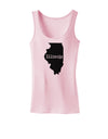 Illinois - United States Shape Womens Tank Top by TooLoud-Womens Tank Tops-TooLoud-SoftPink-X-Small-Davson Sales