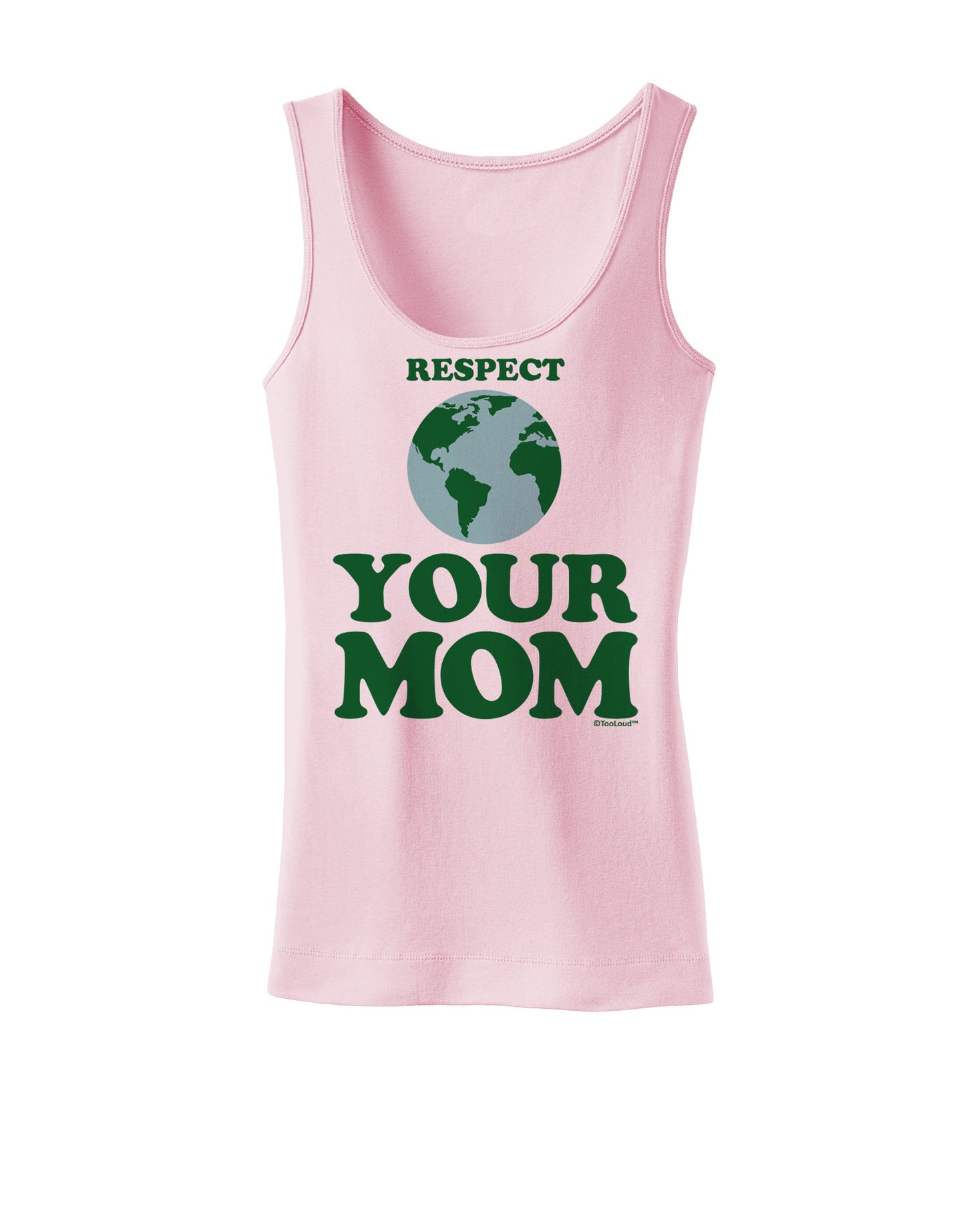 Respect Your Mom - Mother Earth Design - Color Womens Tank Top-Womens Tank Tops-TooLoud-SoftPink-X-Small-Davson Sales