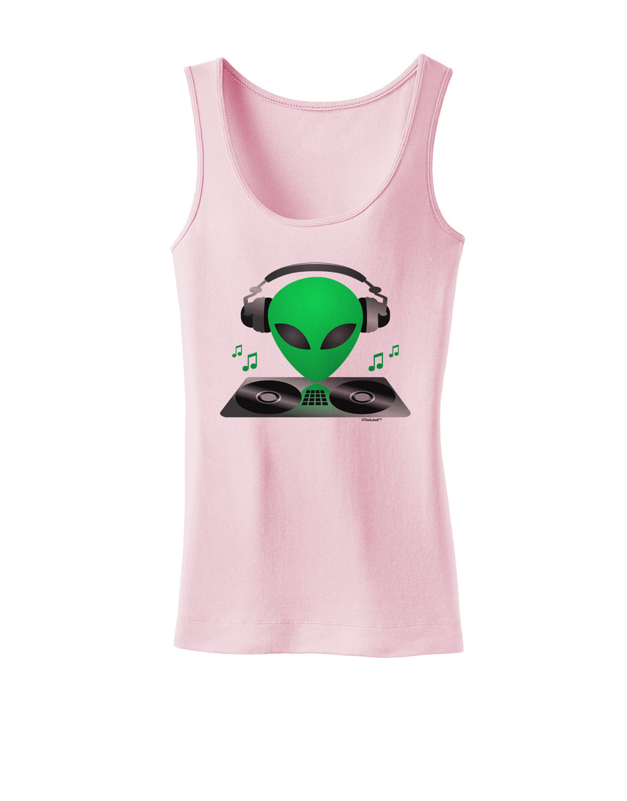 Alien DJ Womens Petite Tank Top-TooLoud-White-X-Small-Davson Sales