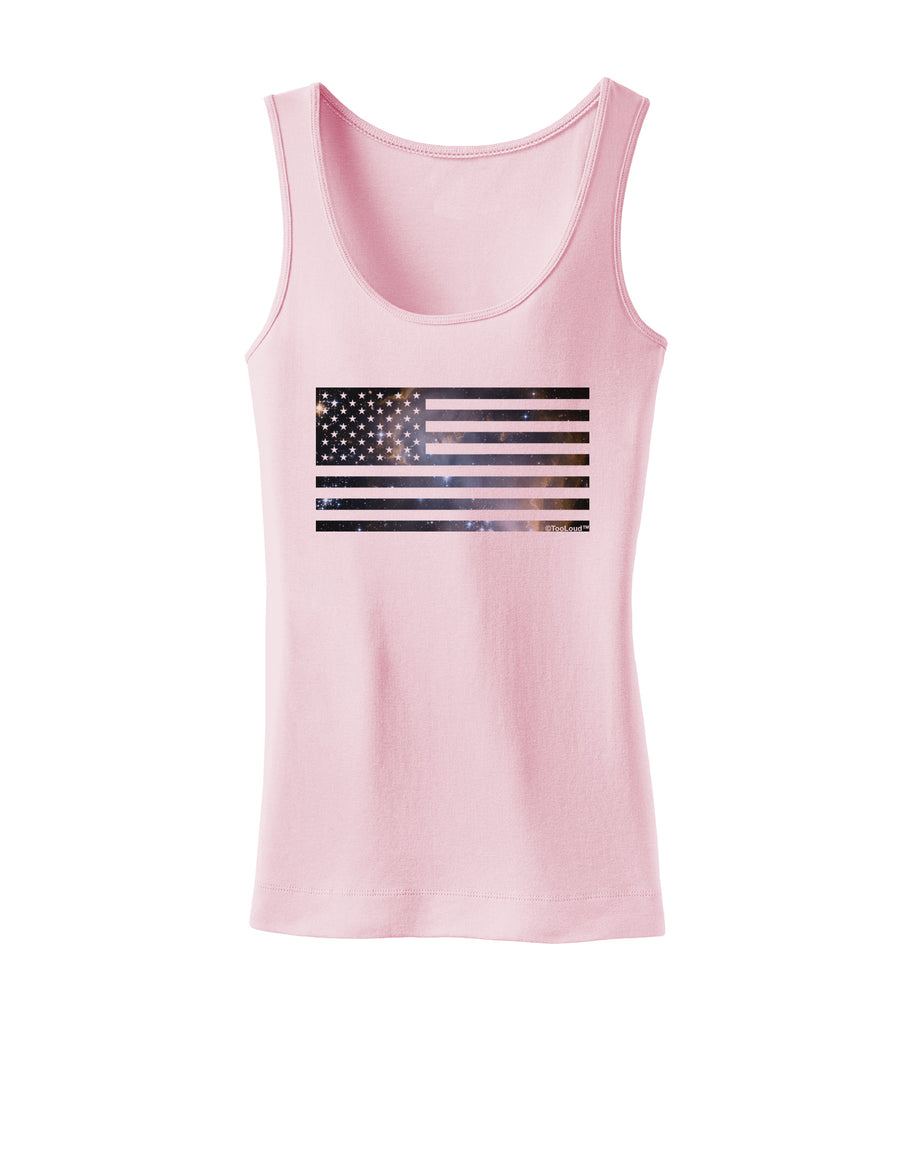 American Flag Galaxy Womens Tank Top by TooLoud-Womens Tank Tops-TooLoud-White-X-Small-Davson Sales