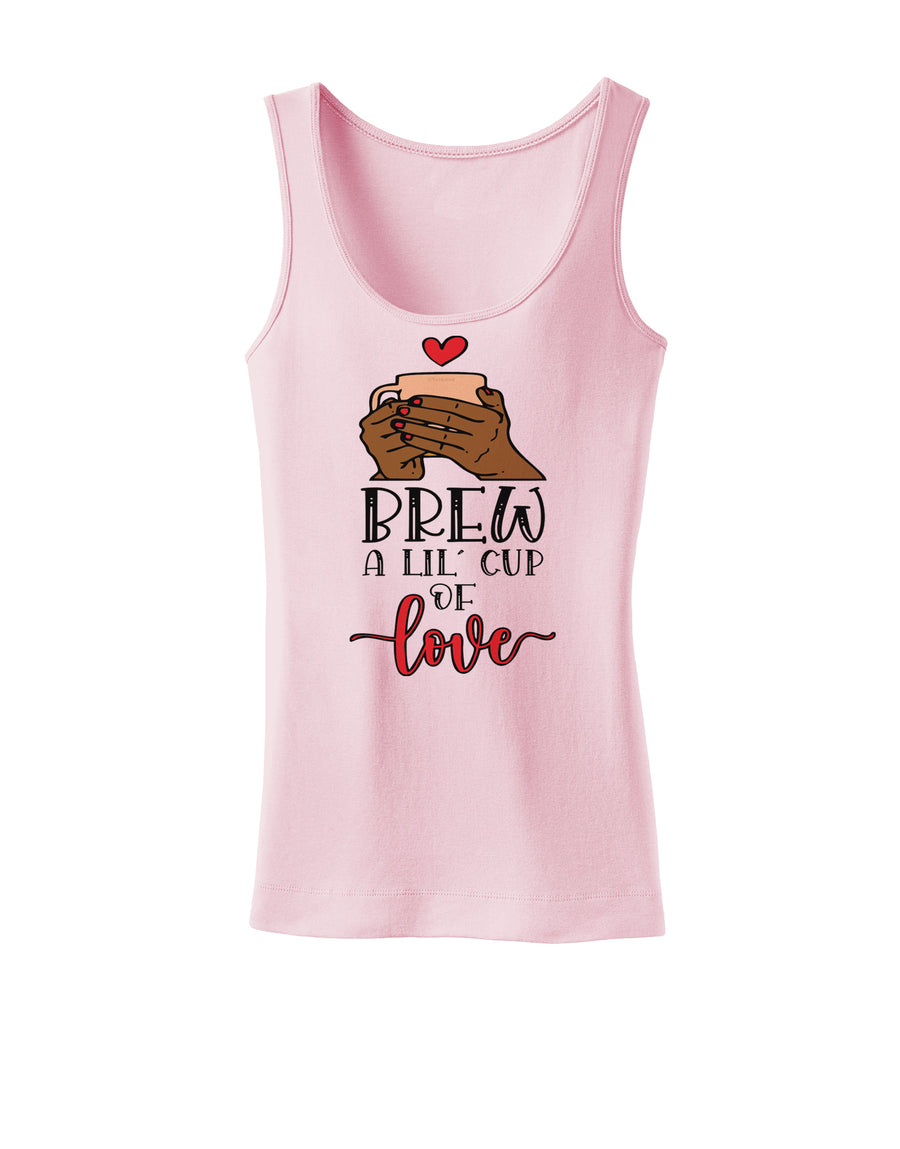 Brew a lil cup of love Womens Petite Tank Top-Womens Tank Tops-TooLoud-White-X-Small-Davson Sales