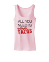 All You Need Is Tacos Womens Petite Tank Top-TooLoud-SoftPink-X-Small-Davson Sales