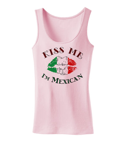 Kiss Me I'm Mexican Womens Tank Top-Womens Tank Tops-TooLoud-SoftPink-X-Small-Davson Sales