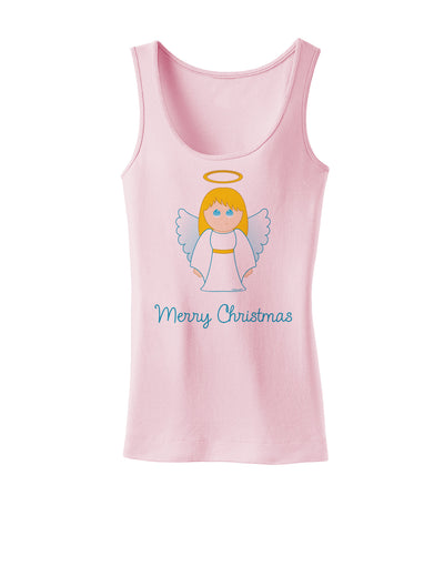 Merry Christmas Cute Angel Girl Womens Tank Top-Womens Tank Tops-TooLoud-SoftPink-X-Small-Davson Sales