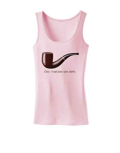 Ceci n'est pas une pipe Womens Tank Top-Womens Tank Tops-TooLoud-SoftPink-X-Small-Davson Sales