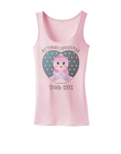 Personalized My First Christmas Snowbaby Girl Womens Tank Top-Womens Tank Tops-TooLoud-SoftPink-X-Small-Davson Sales