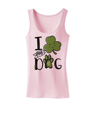 I Shamrock my Dog Womens Petite Tank Top-Womens Tank Tops-TooLoud-SoftPink-X-Small-Davson Sales