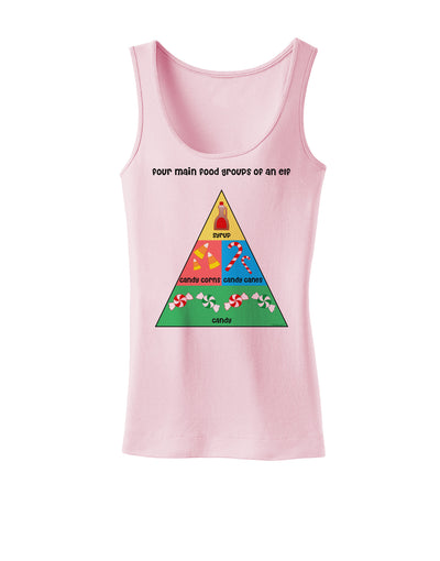 Four Main Food Groups of an Elf - Christmas Womens Tank Top-Womens Tank Tops-TooLoud-SoftPink-X-Small-Davson Sales