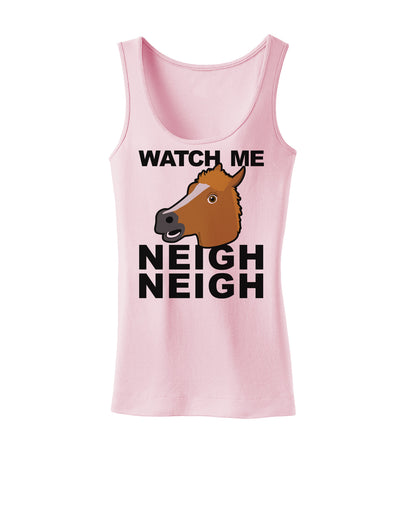 Watch Me Neigh Neigh Womens Tank Top-Womens Tank Tops-TooLoud-SoftPink-X-Small-Davson Sales