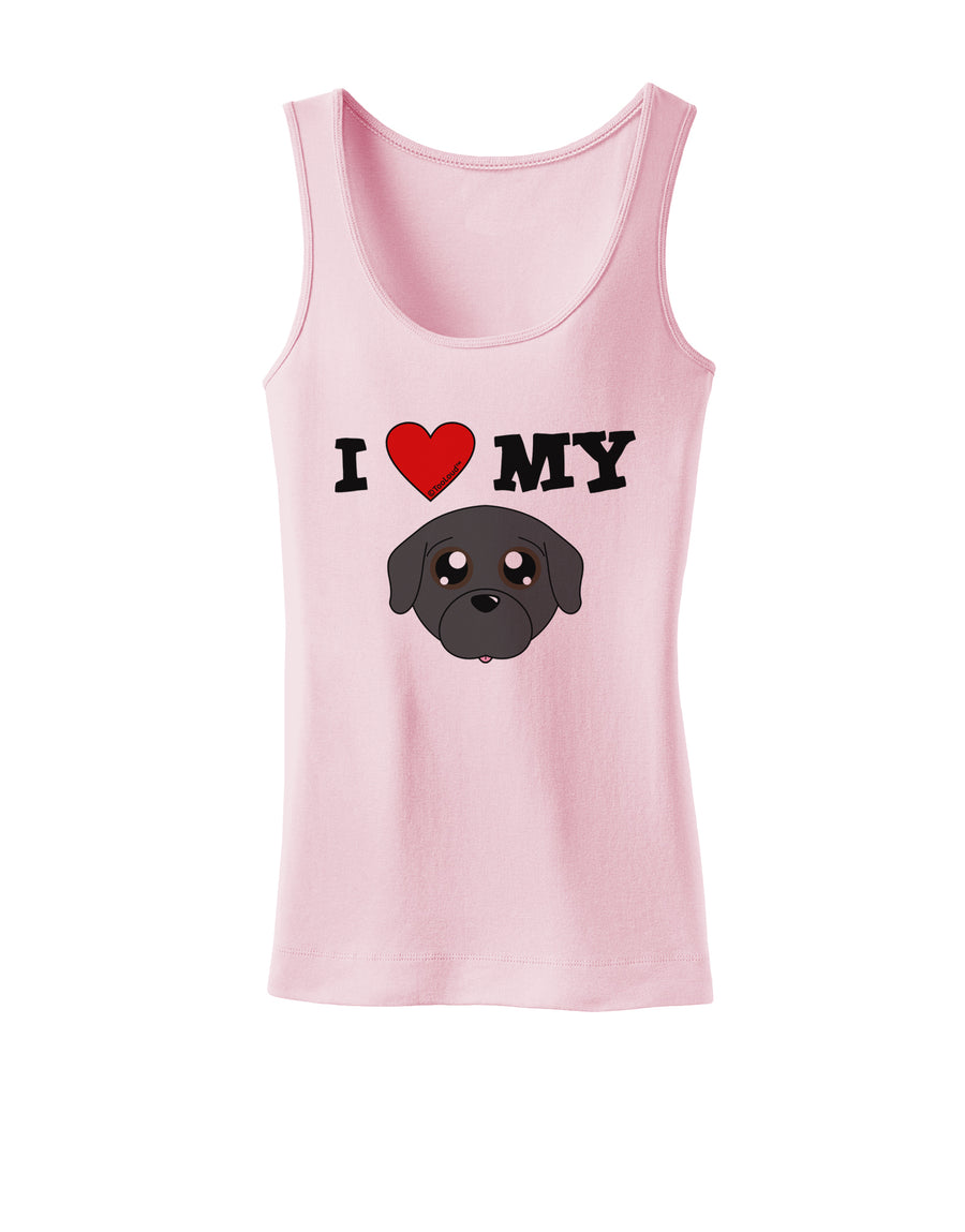 I Heart My - Cute Pug Dog - Black Womens Tank Top by TooLoud-Womens Tank Tops-TooLoud-White-X-Small-Davson Sales