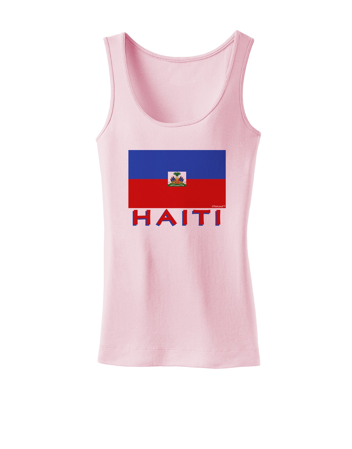 Haiti Flag Womens Petite Tank Top-TooLoud-SoftPink-X-Small-Davson Sales
