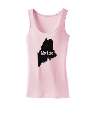 Maine - United States Shape Womens Tank Top by TooLoud-TooLoud-SoftPink-X-Small-Davson Sales