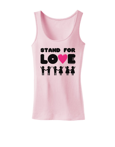 Stand For Love Pink Heart Womens Tank Top-Womens Tank Tops-TooLoud-SoftPink-X-Small-Davson Sales