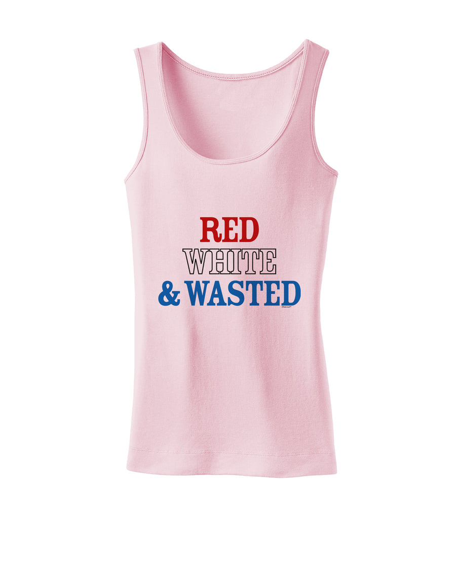 Red White and Wasted Womens Tank Top-Womens Tank Tops-TooLoud-White-X-Small-Davson Sales