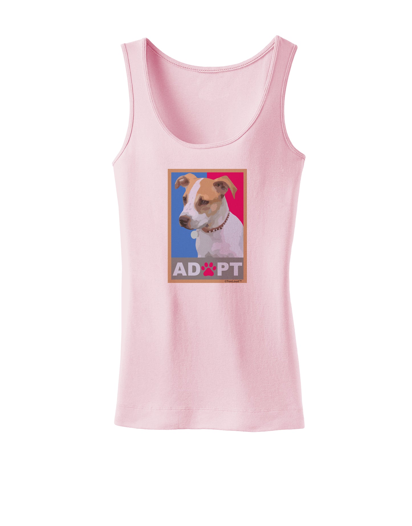 Adopt Cute Puppy Cat Adoption Womens Petite Tank Top-TooLoud-SoftPink-X-Small-Davson Sales