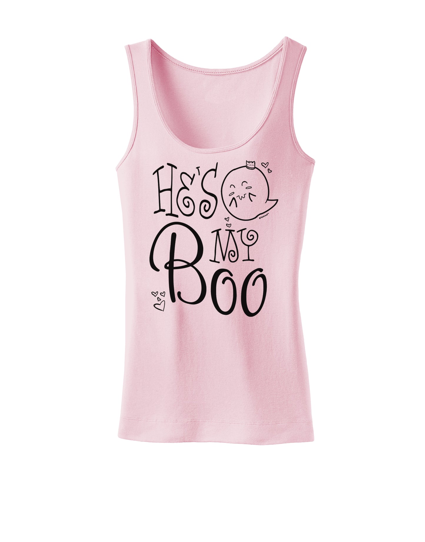 He's My Boo Womens Petite Tank Top-Womens Tank Tops-TooLoud-SoftPink-X-Small-Davson Sales