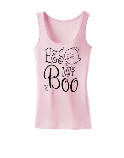 He's My Boo Womens Petite Tank Top-Womens Tank Tops-TooLoud-SoftPink-X-Small-Davson Sales