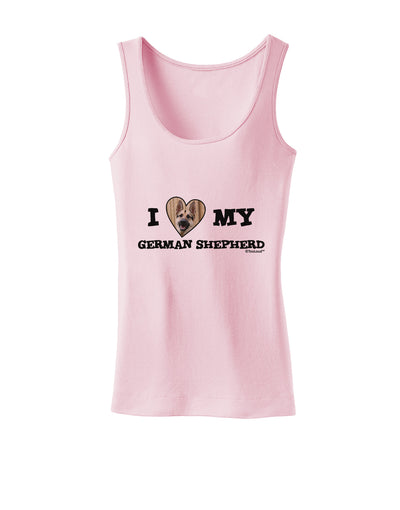 I Heart My German Shepherd Womens Tank Top-Womens Tank Tops-TooLoud-SoftPink-X-Small-Davson Sales