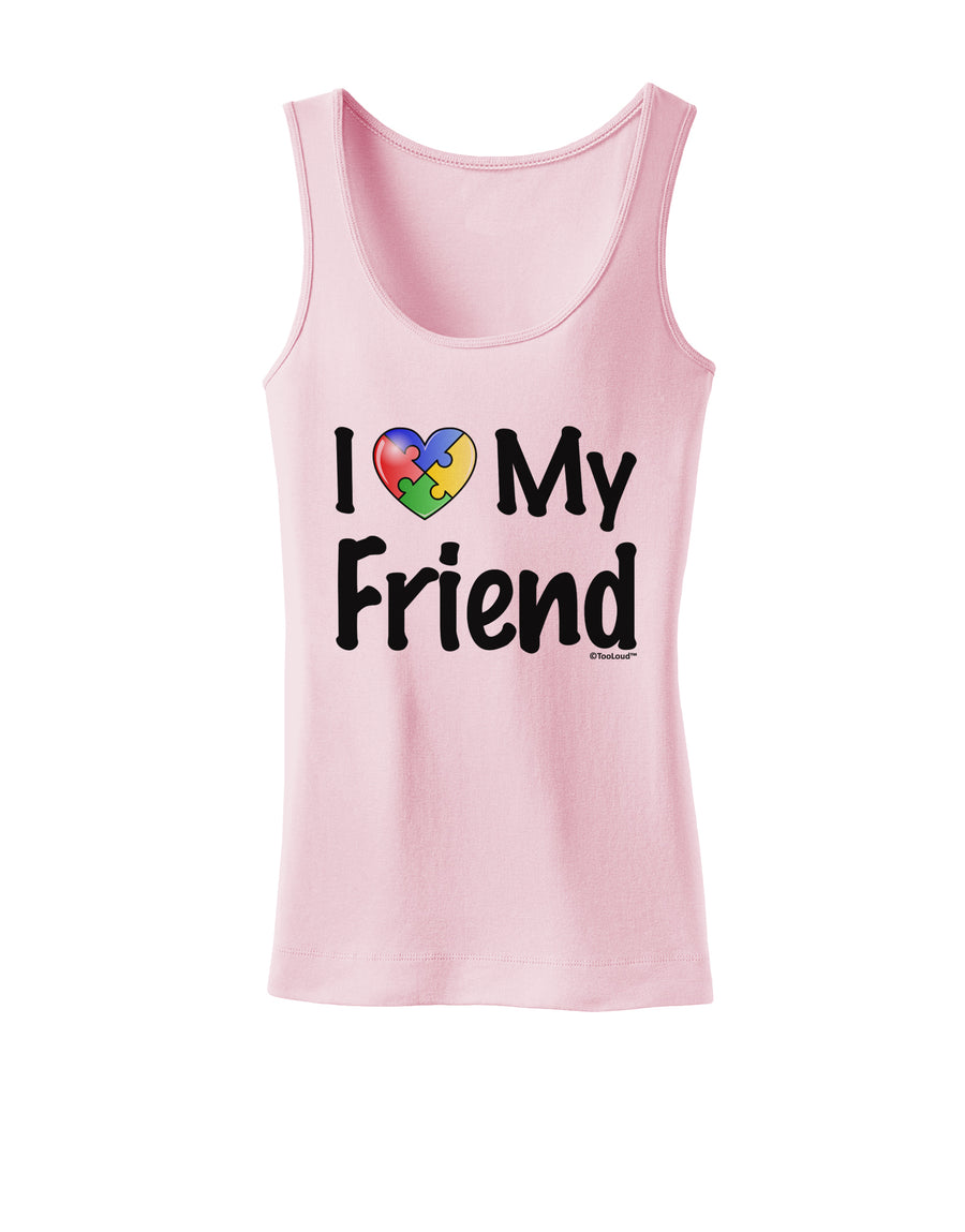 I Heart My Friend - Autism Awareness Womens Tank Top by TooLoud-Womens Tank Tops-TooLoud-White-X-Small-Davson Sales