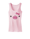 Kyu-T Face - Oinkette Cute Girl Piglet Womens Tank Top-Womens Tank Tops-TooLoud-SoftPink-X-Small-Davson Sales